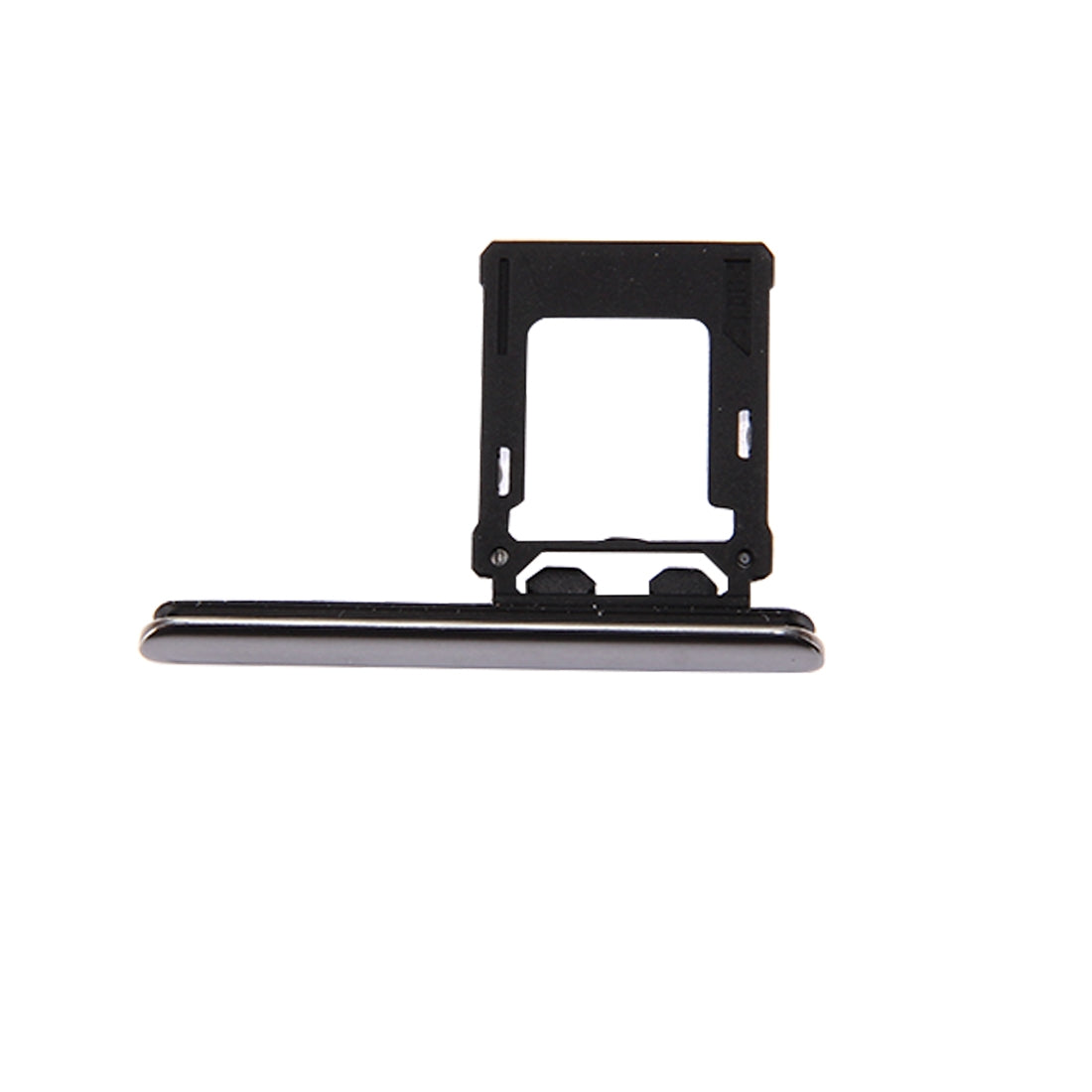 Micro SD / SIM Card Tray + Card Slot Port Dust Plug for Sony Xperia XZ Premium (Dual SIM Version)(Silver)