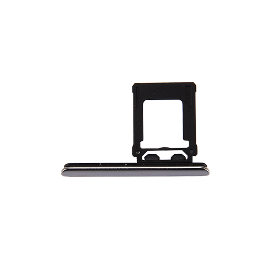 Micro SD Card Tray + Card Slot Port Dust Plug for Sony Xperia XZ Premium (Single SIM Version)(Silver)