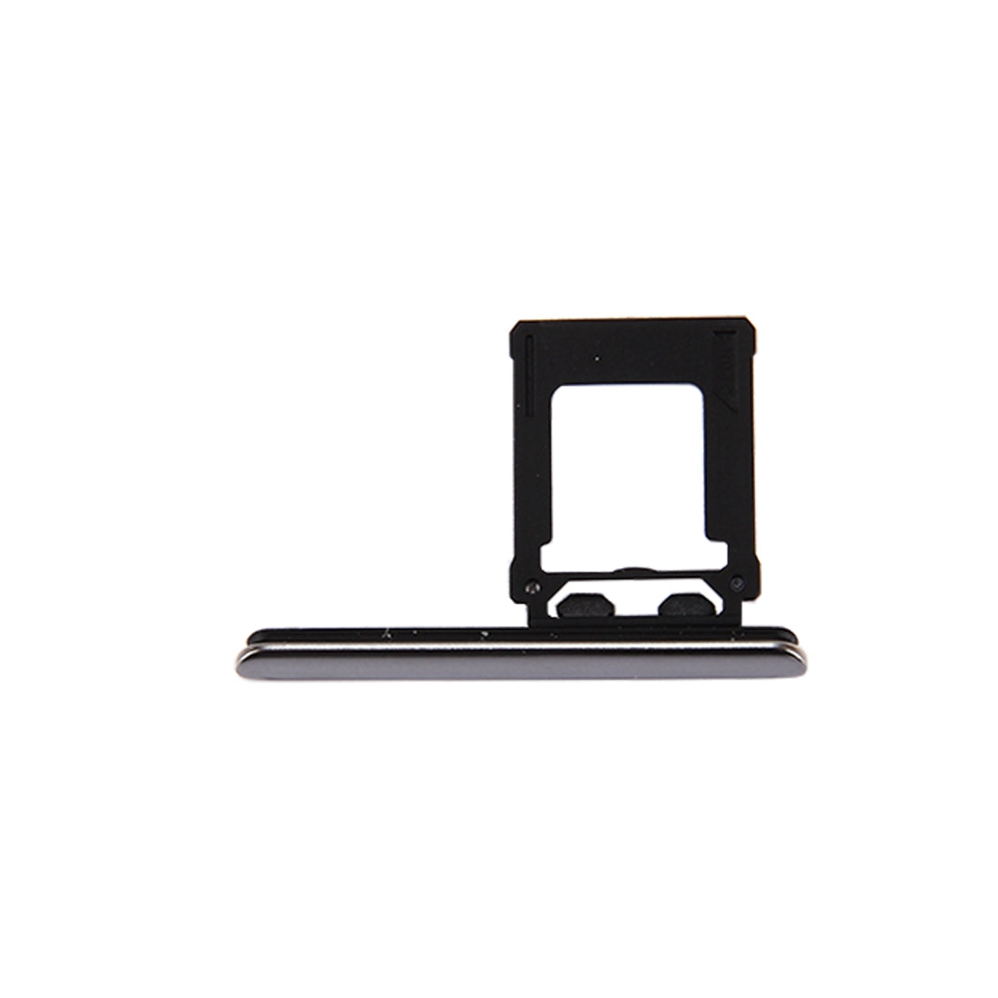 Micro SD Card Tray + Card Slot Port Dust Plug for Sony Xperia XZ Premium (Single SIM Version)(Silver)