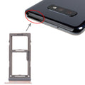 For Samsung Galaxy S10+ / S10 / S10e SIM Card Tray + Micro SD Card Tray (Rose Gold)