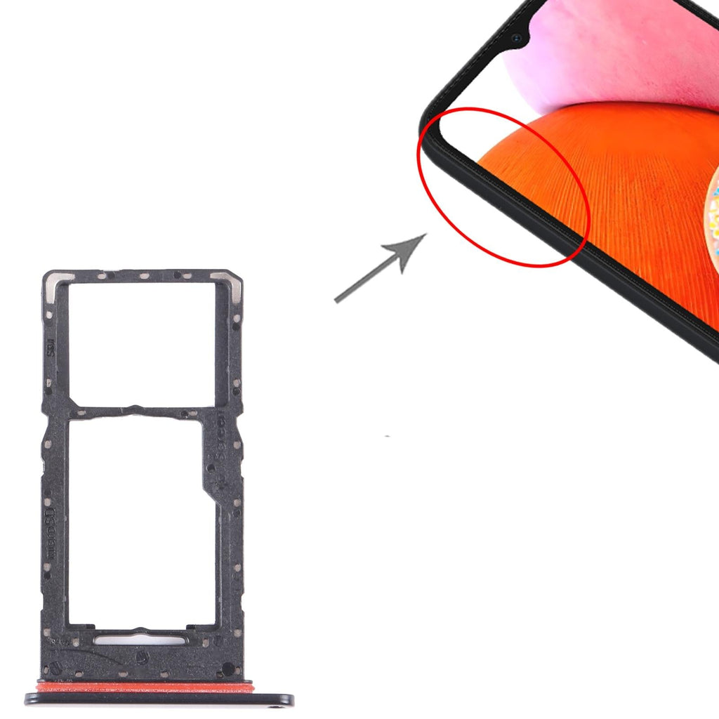 For Samsung Galaxy A14 5G SM-A146U  Original SIM Card Tray + Micro SD Card Tray (Black)