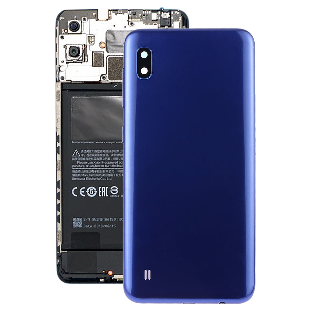 For Galaxy A10 SM-A105F/DS, SM-A105G/DS Battery Back Cover with Camera Lens Frame & Side Keys (Blue)