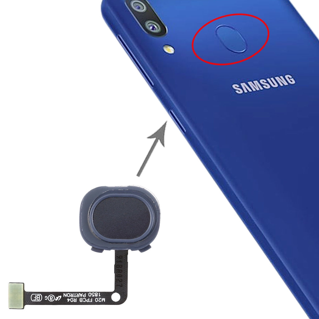 For Galaxy M20 Fingerprint Sensor Flex Cable(Black)