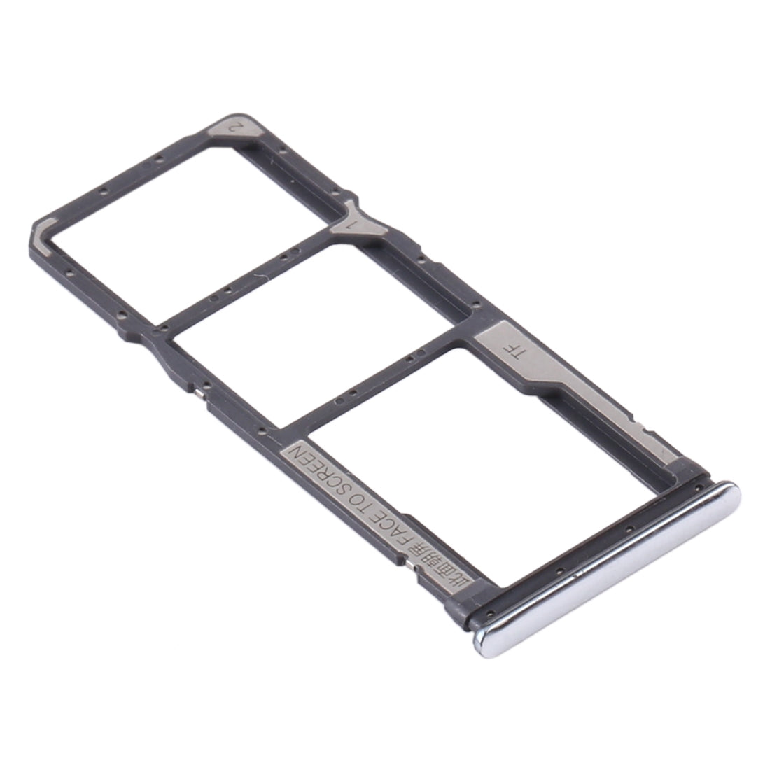 SIM Card Tray + SIM Card Tray + Micro SD Card Tray for Xiaomi Redmi Note 8T / Redmi Note 8 (Silver)