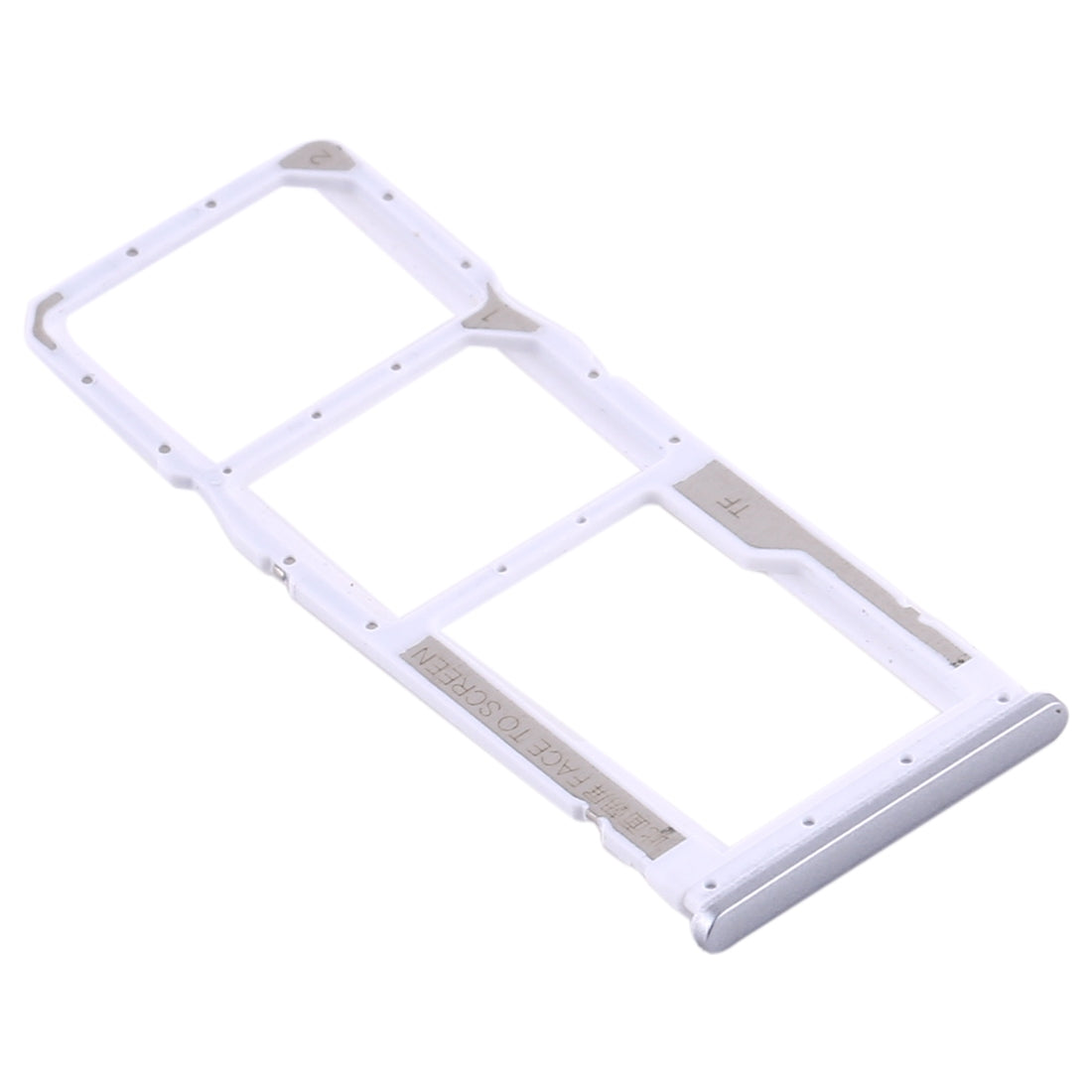SIM Card Tray + SIM Card Tray + Micro SD Card Tray for Xiaomi Redmi Note 9S / Redmi Note 9 Pro Max / Redmi Note 9 Pro India / Note 10 Lite(Silver)
