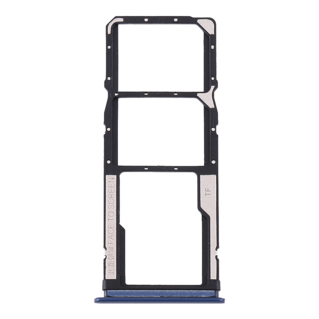 SIM Card Tray + SIM Card Tray + Micro SD Card Tray for Xiaomi Redmi 10X 4G / Redmi Note 9(Blue)