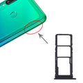 SIM Card Tray + SIM Card Tray + Micro SD Card Tray for Huawei Y7p (Black)
