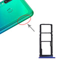SIM Card Tray + SIM Card Tray + Micro SD Card Tray for Huawei Y7p (Blue)