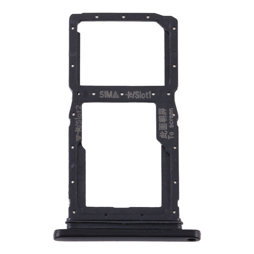 SIM Card Tray + SIM Card Tray / Micro SD Card Tray for Huawei Y9s(Black)