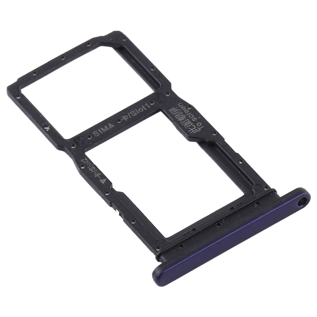 SIM Card Tray + SIM Card Tray / Micro SD Card Tray for Huawei Y9s(Purple)