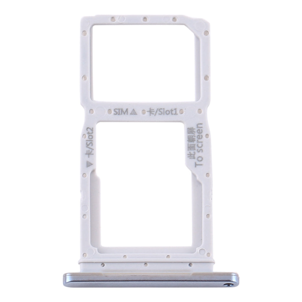 SIM Card Tray + SIM Card Tray / Micro SD Card Tray for Huawei Y9s(Silver)