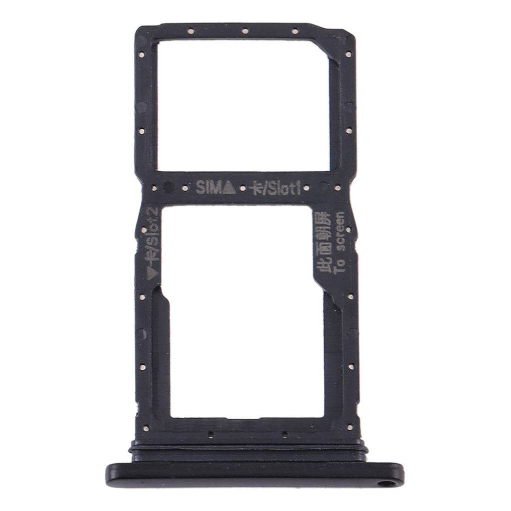 SIM Card Tray + SIM Card Tray / Micro SD Card Tray for Huawei Y9s 2020 (Black)