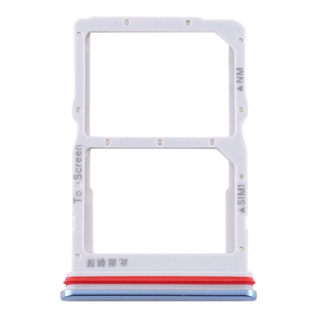 SIM Card Tray + NM Card Tray for Huawei P40 Lite 5G (Baby Blue)
