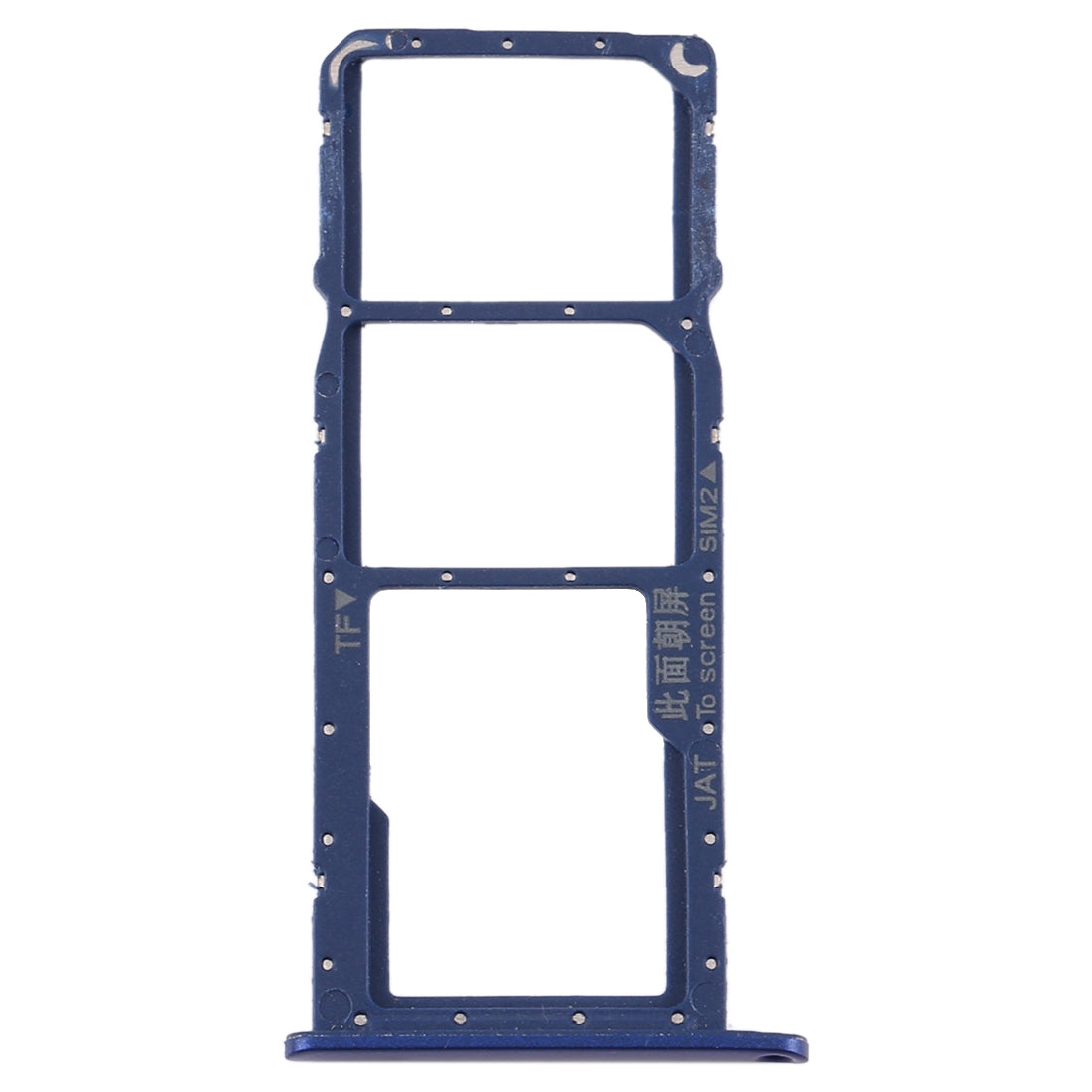 SIM Card Tray + SIM Card Tray + Micro SD Card Tray for Huawei Y6s (2019) (Blue)