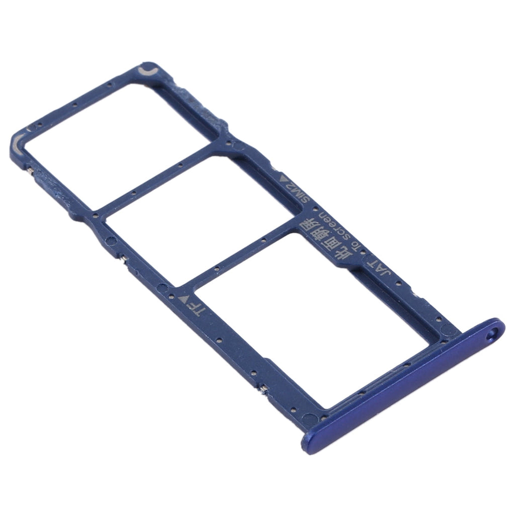 SIM Card Tray + SIM Card Tray + Micro SD Card Tray for Huawei Y6s (2019) (Blue)