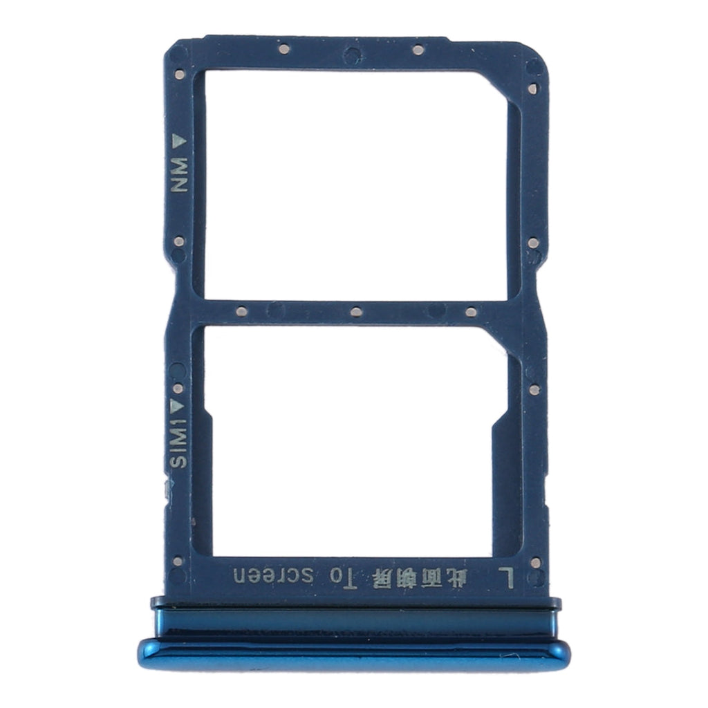 SIM Card Tray + NM Card Tray for Huawei Y8p (Blue)