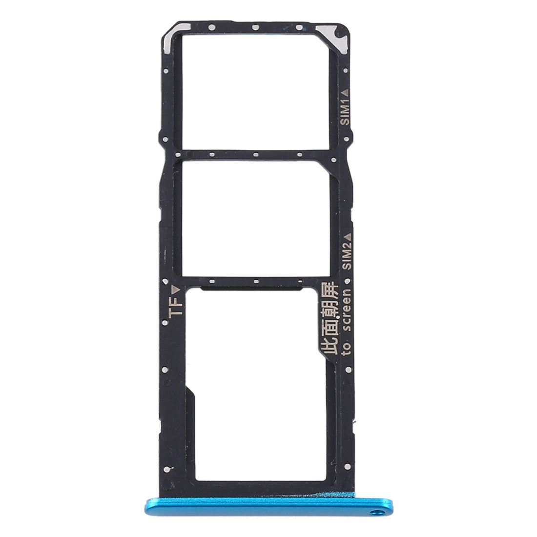 SIM Card Tray + SIM Card Tray + Micro SD Card Tray for Huawei Y6p (Blue)