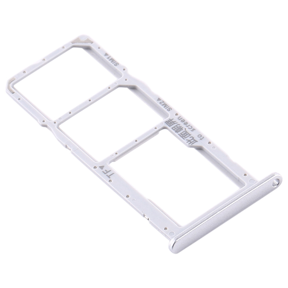 SIM Card Tray + SIM Card Tray + Micro SD Card Tray for Huawei Y6p (Silver)