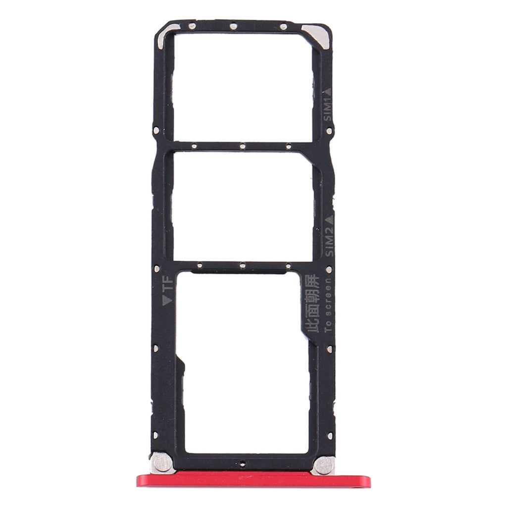 SIM Card Tray + SIM Card Tray + Micro SD Card Tray for Huawei Enjoy Max (Red)