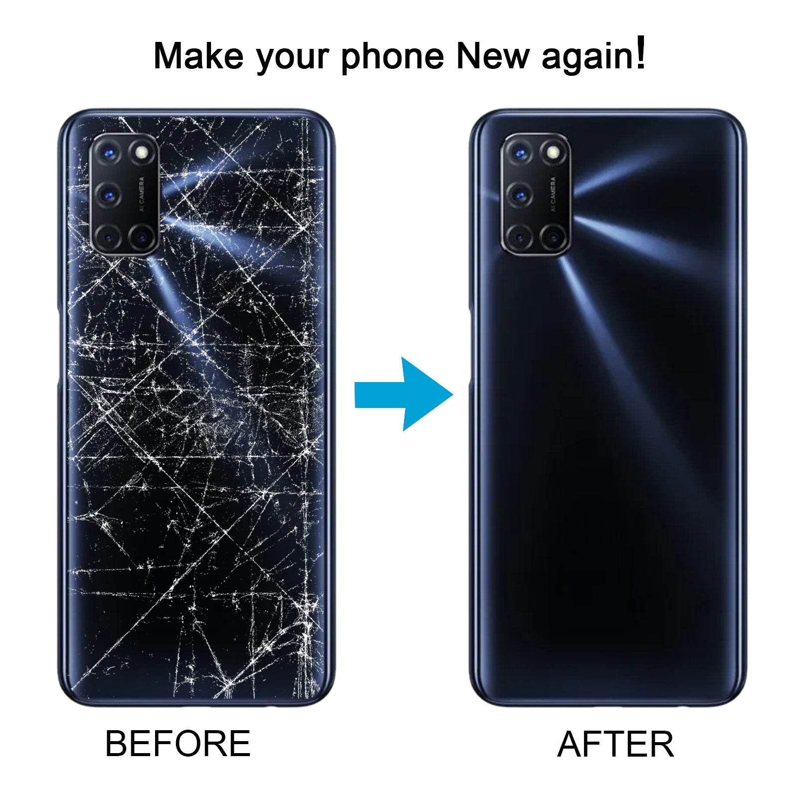 For OPPO A52/A92 CPH2061 / CPH2069 Global / PADM00 / PDAM10 China Battery Back Cover(Black)