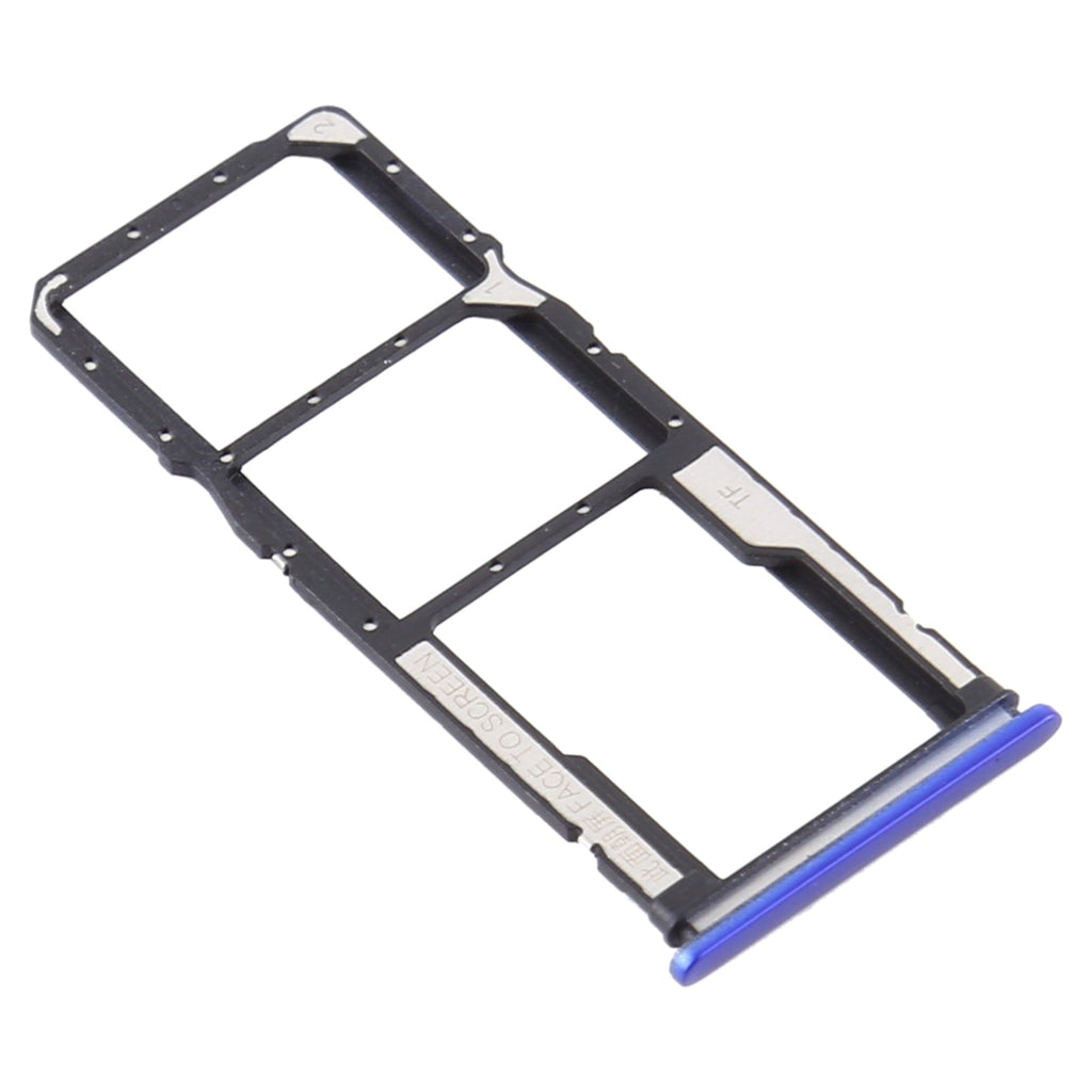 SIM Card Tray + SIM Card Tray + Micro SD Card Tray for Xiaomi Redmi 9/Poco C31(Blue)