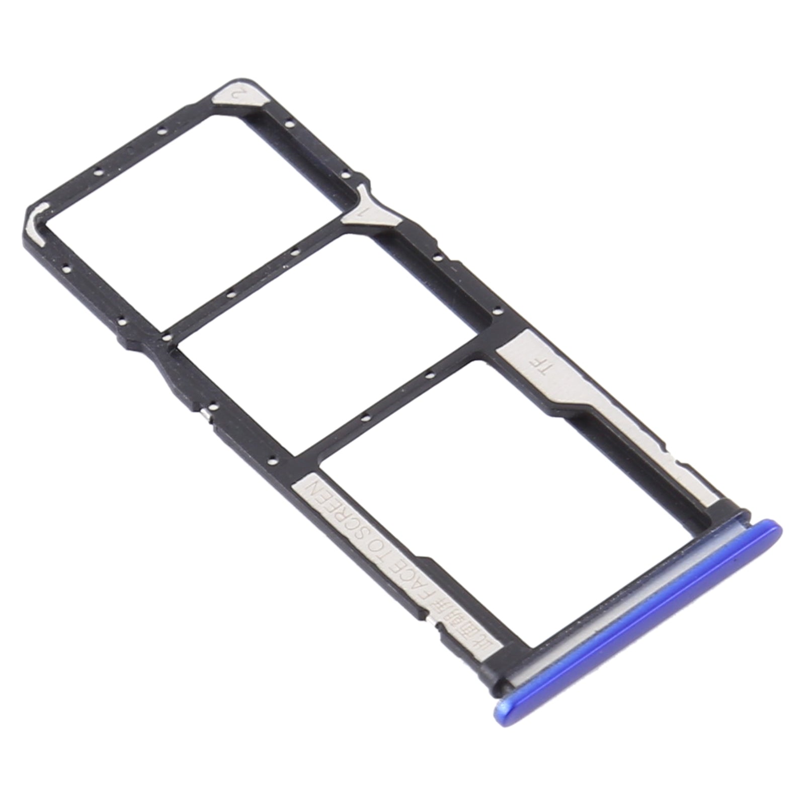 SIM Card Tray + SIM Card Tray + Micro SD Card Tray for Xiaomi Redmi 9/Poco C31(Blue)
