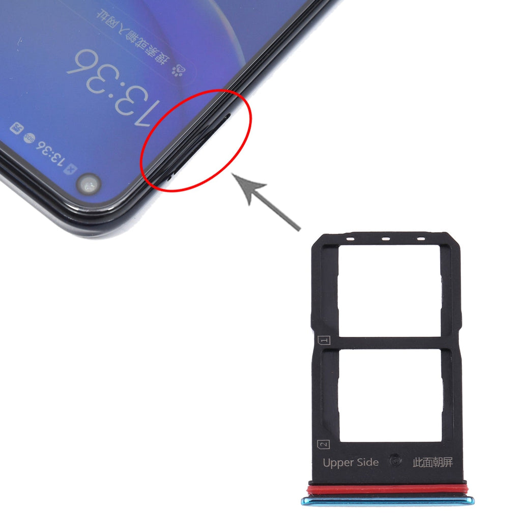 For Vivo Y70s V2002A SIM Card Tray + SIM Card Tray (Green)