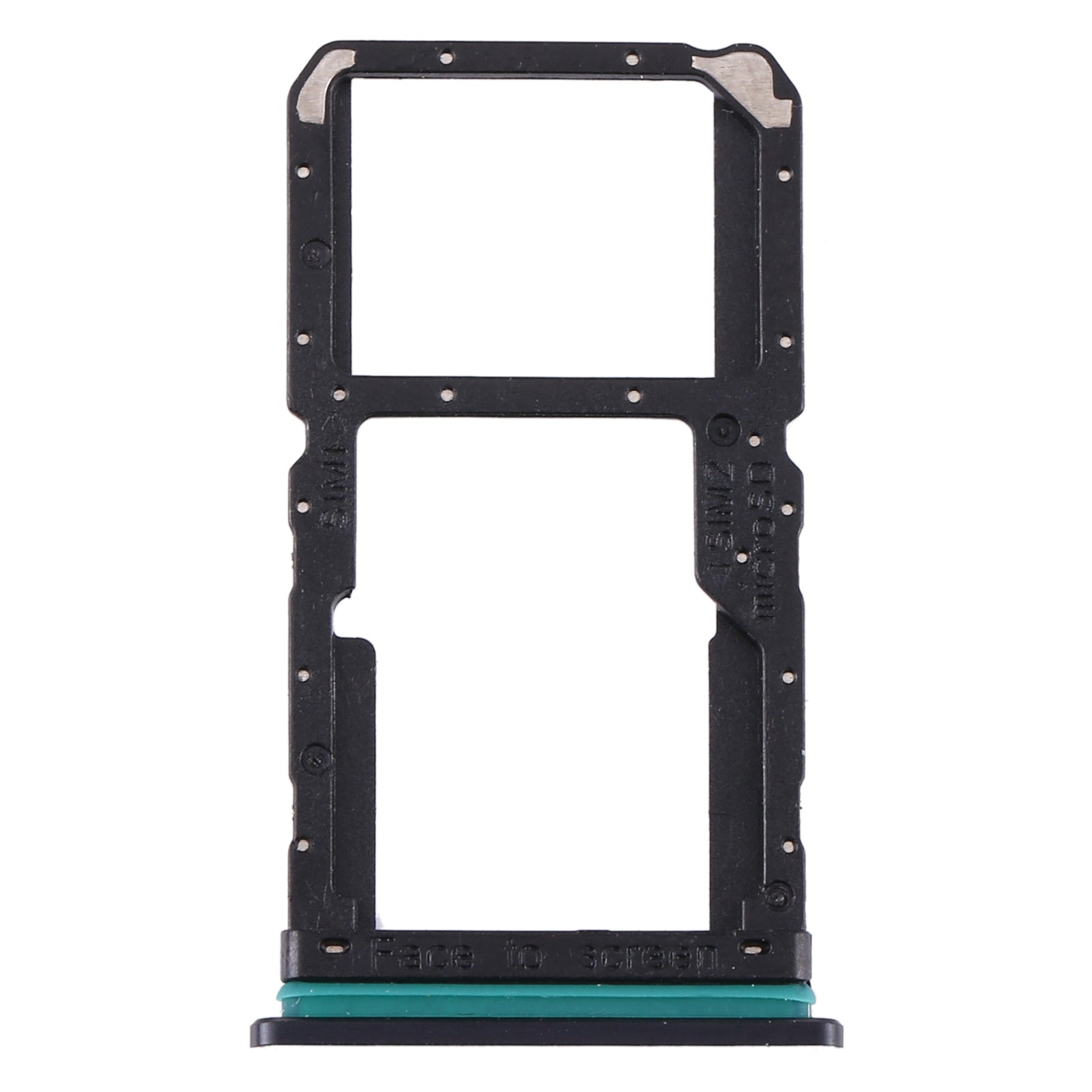 For OPPO Reno2 PCKM70 PCKT00 PCKM00 CPH1907  SIM Card Tray + SIM Card Tray / Micro SD Card Tray (Black)