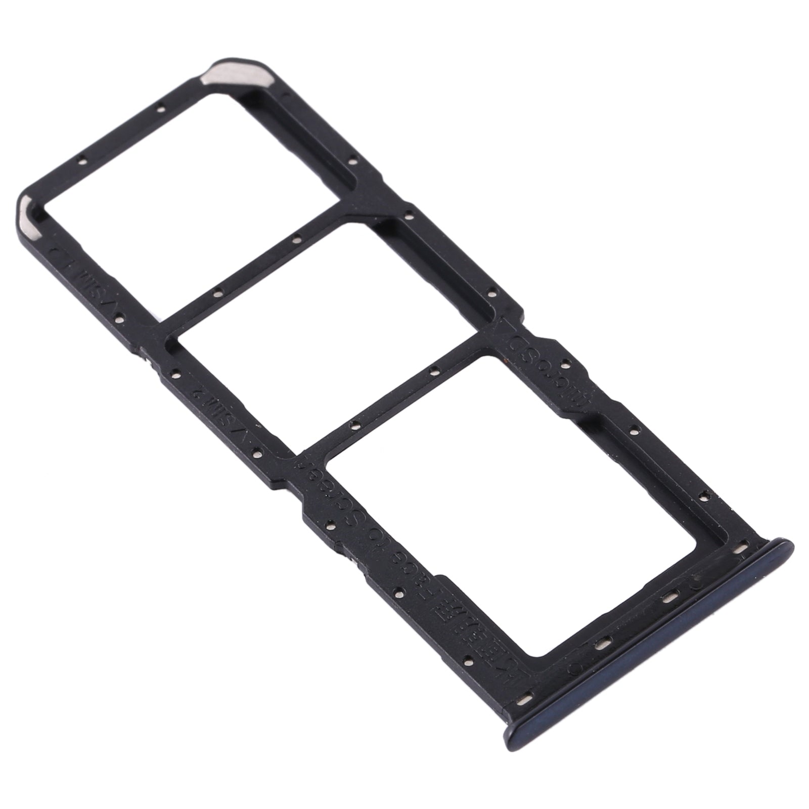 For OPPO A91/F15/Reno3 4G/Reno3 Youth CPH2001 CPH2021 PCPM00 SIM Card Tray + SIM Card Tray + Micro SD Card Tray(Black)