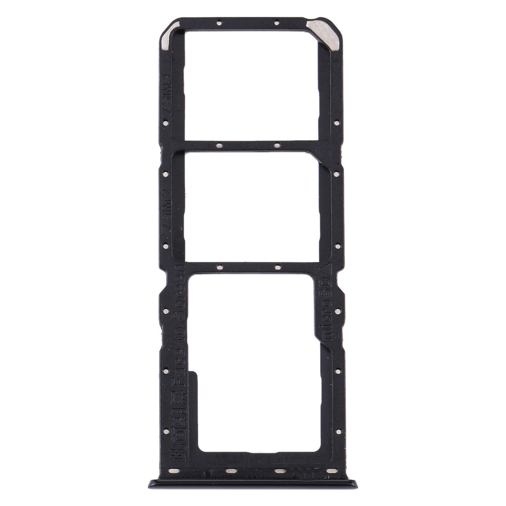 For OPPO A91/F15/Reno3 4G/Reno3 Youth CPH2001 CPH2021 PCPM00 SIM Card Tray + SIM Card Tray + Micro SD Card Tray(Black)