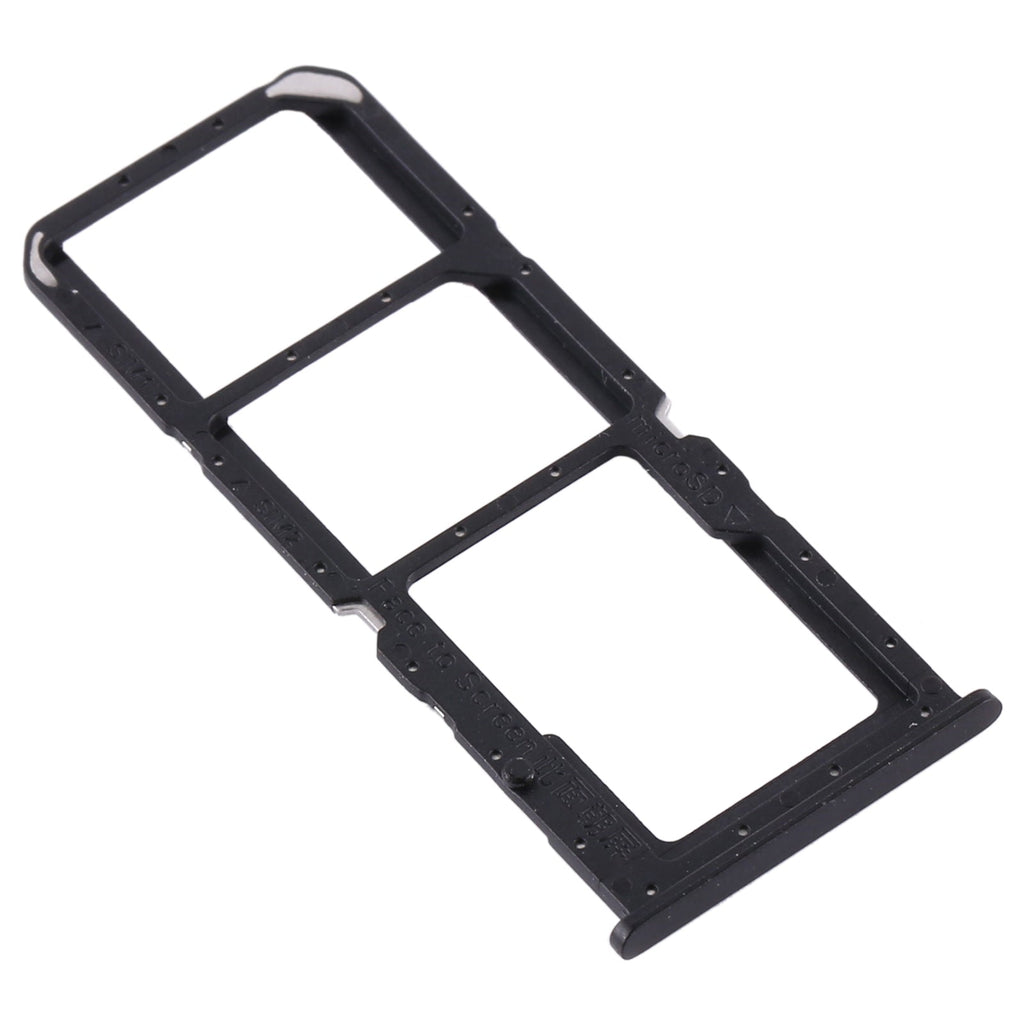 For OPPO A32 / A53 4G / A33 2020 / A53s / A11s PDVM00  SIM Card Tray + SIM Card Tray + Micro SD Card Tray(Black)