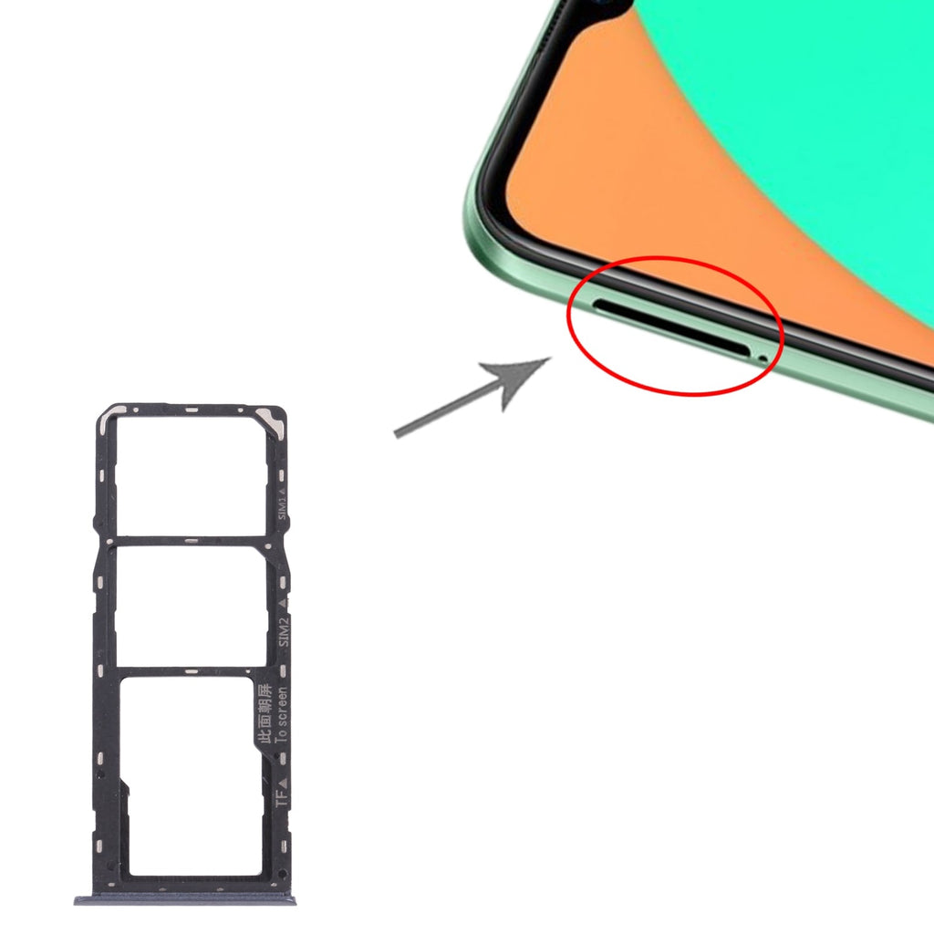 For OPPO Realme C11 RMX2185  SIM Card Tray + SIM Card Tray + Micro SD Card Tray (Grey)