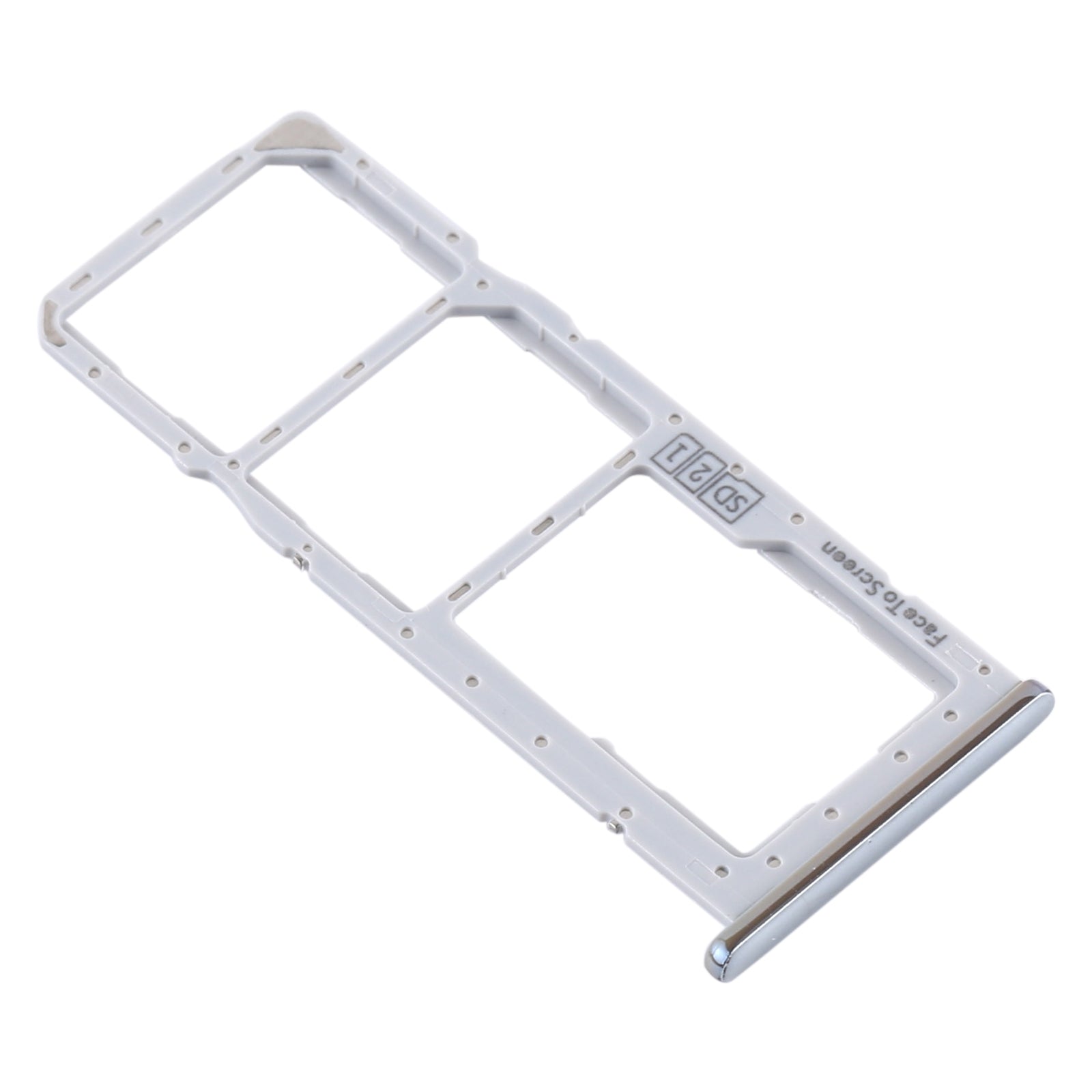 SIM Card Tray + SIM Card Tray + Micro SD Card Tray for Motorola One (P30 Play) XT1941(Silver)