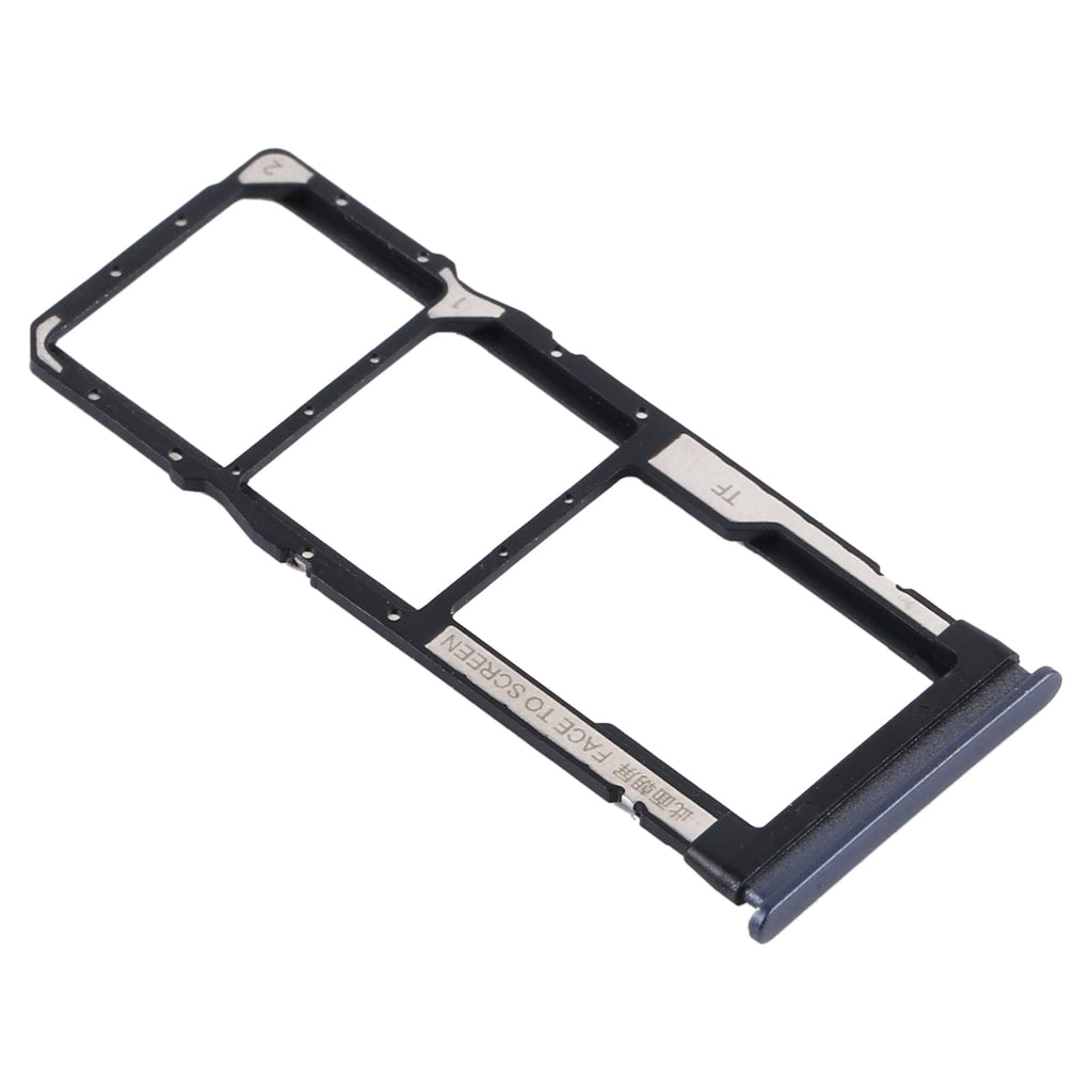 SIM Card Tray + SIM Card Tray + Micro SD Card Tray for Xiaomi Redmi Note 9 5G / Redmi Note 9T M2007J22G M2007J22C(Black)