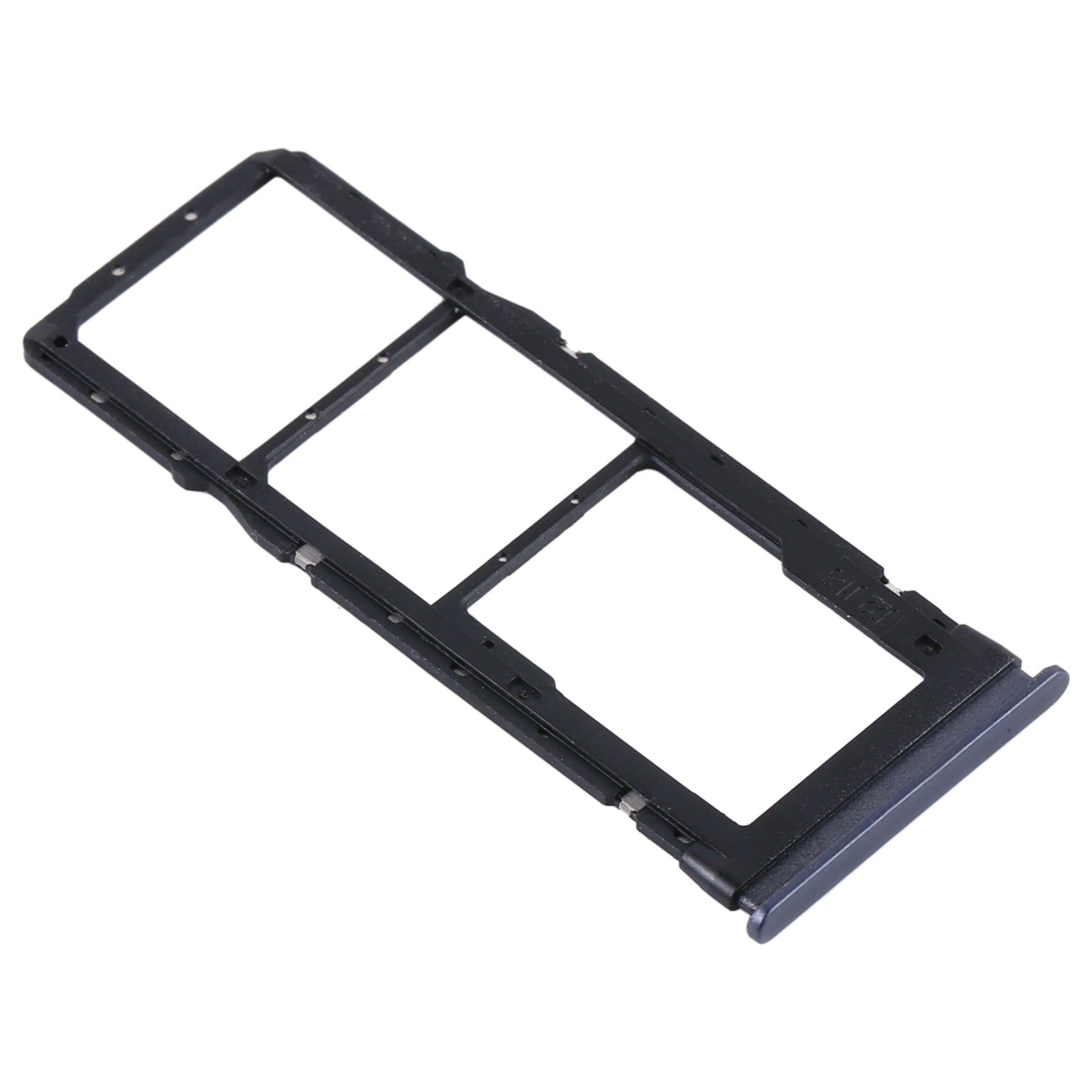 SIM Card Tray + SIM Card Tray + Micro SD Card Tray for Xiaomi Redmi Note 9 5G / Redmi Note 9T M2007J22G M2007J22C(Black)