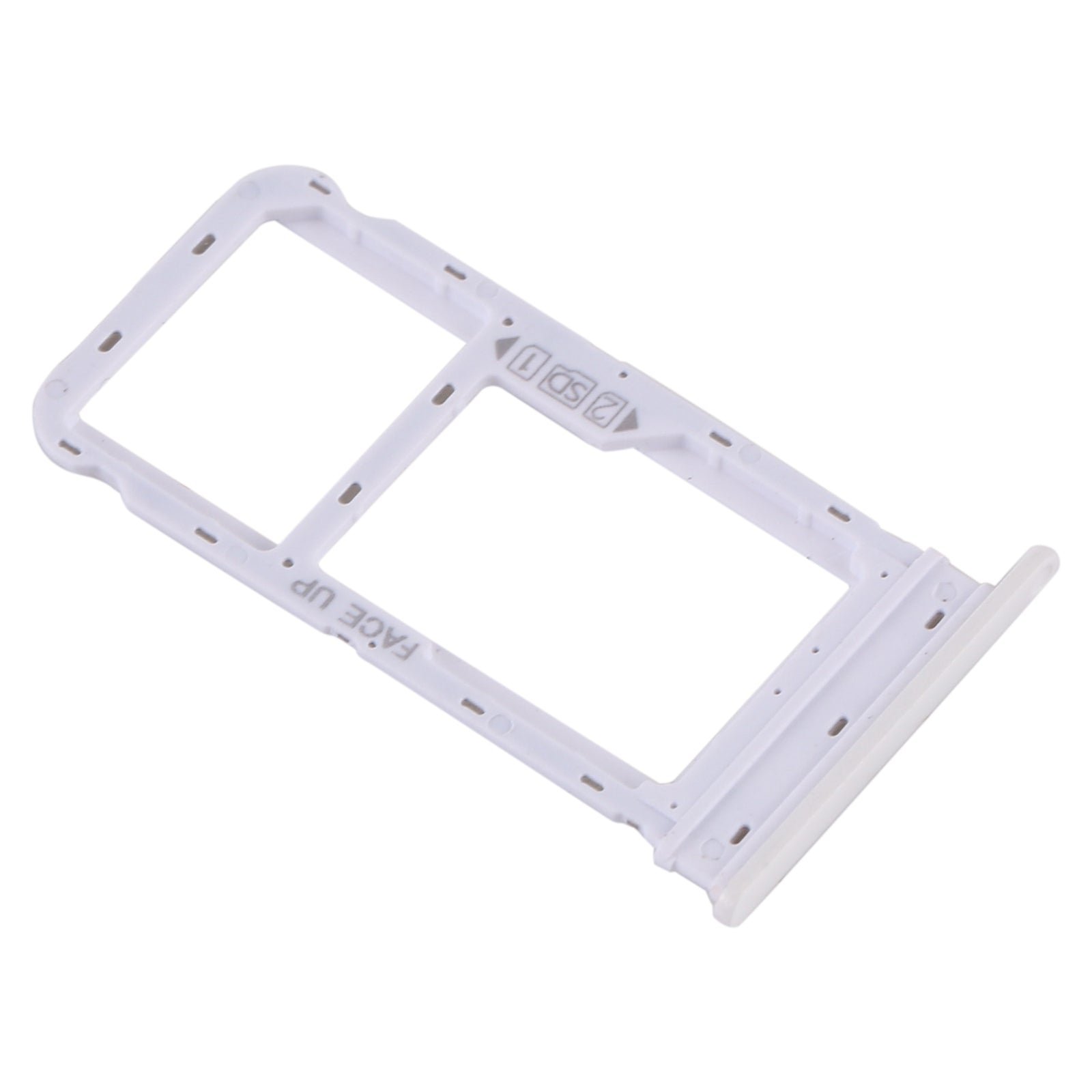 SIM Card Tray + Micro SD Card Tray for Motorola Moto G8 (White)