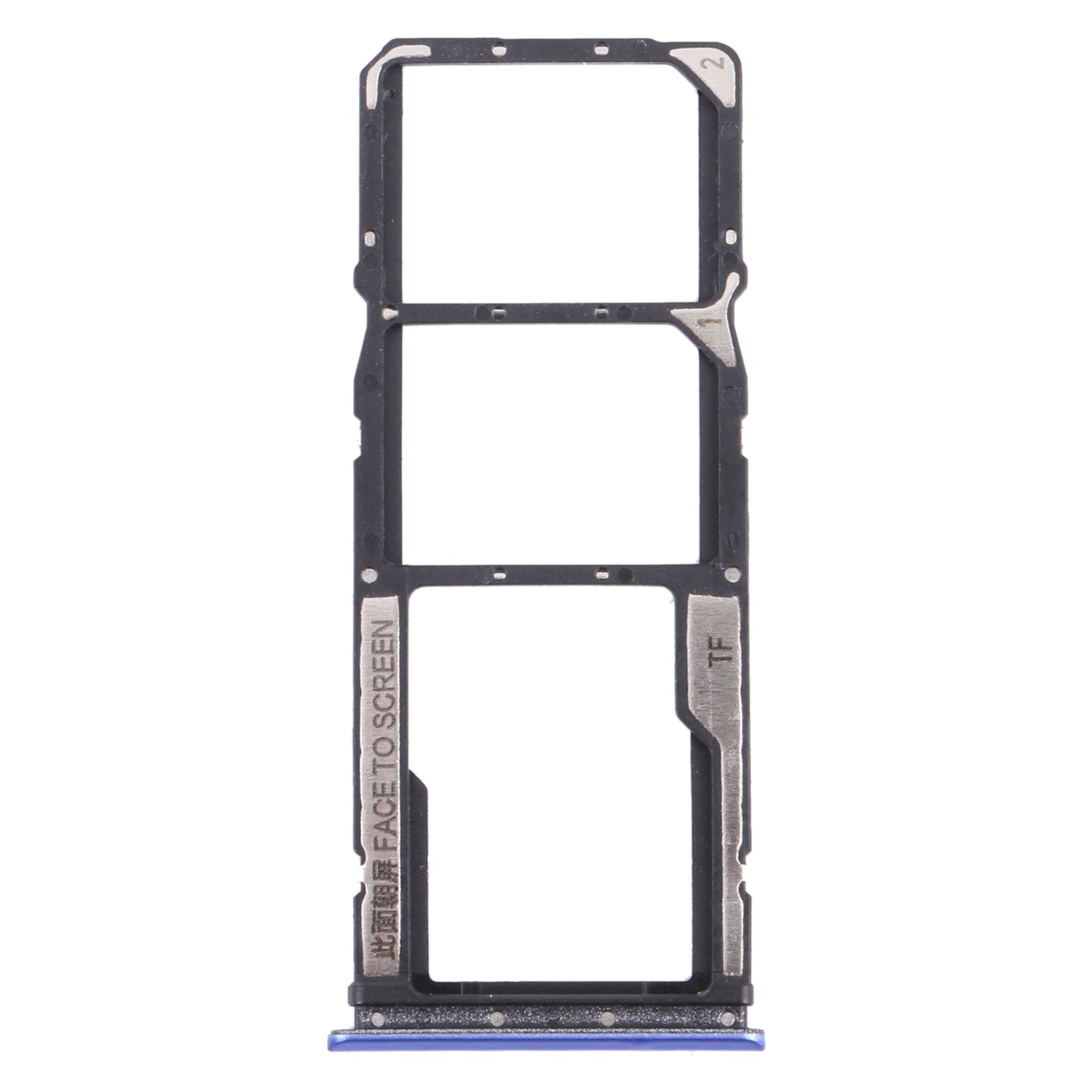 SIM Card Tray + SIM Card Tray + Micro SD Card Tray for Xiaomi Poco M3 M2010J19CG M2010J19CI (Blue)