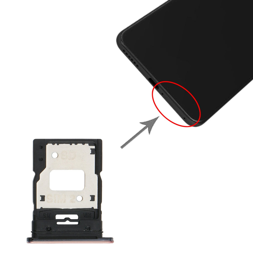 SIM Card Tray + SIM Card Tray / Micro SD Card Tray for Xiaomi Mi 11 Lite/11 Lite 5G NE M2101K9AG(Gold)
