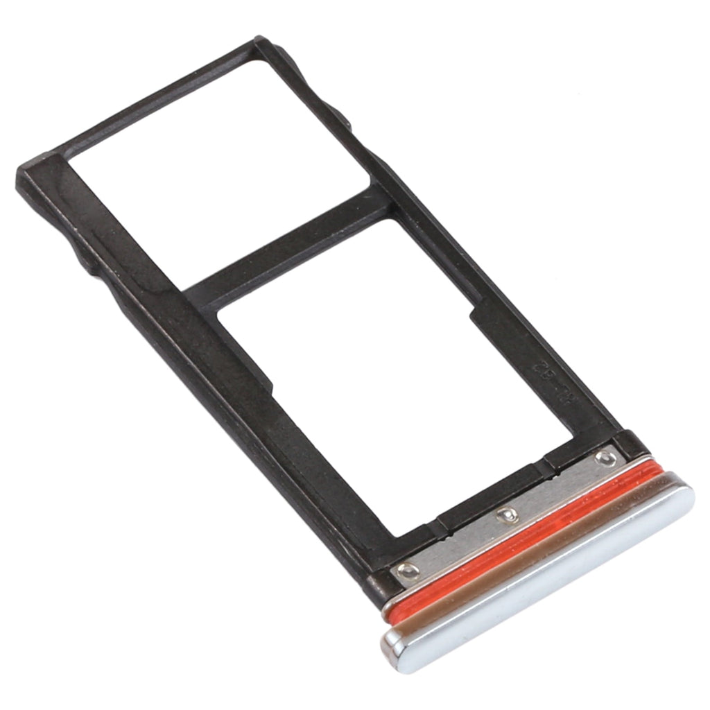 SIM Card Tray + Micro SD Card Tray for Motorola Moto One Action XT2013-1 XT2013-2 XT2013-4 (Silver)