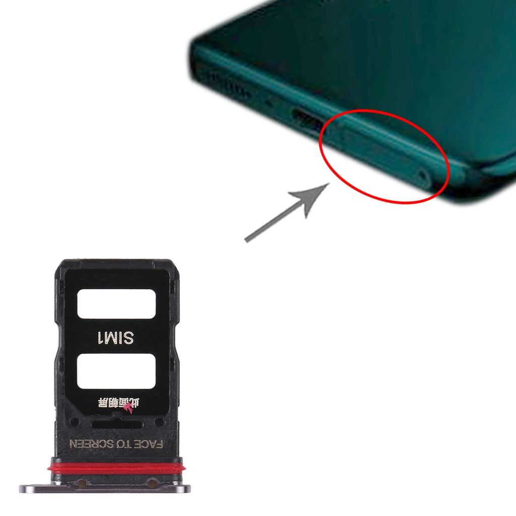 SIM Card Tray + SIM Card Tray for Xiaomi Mi 11 Pro (Black)