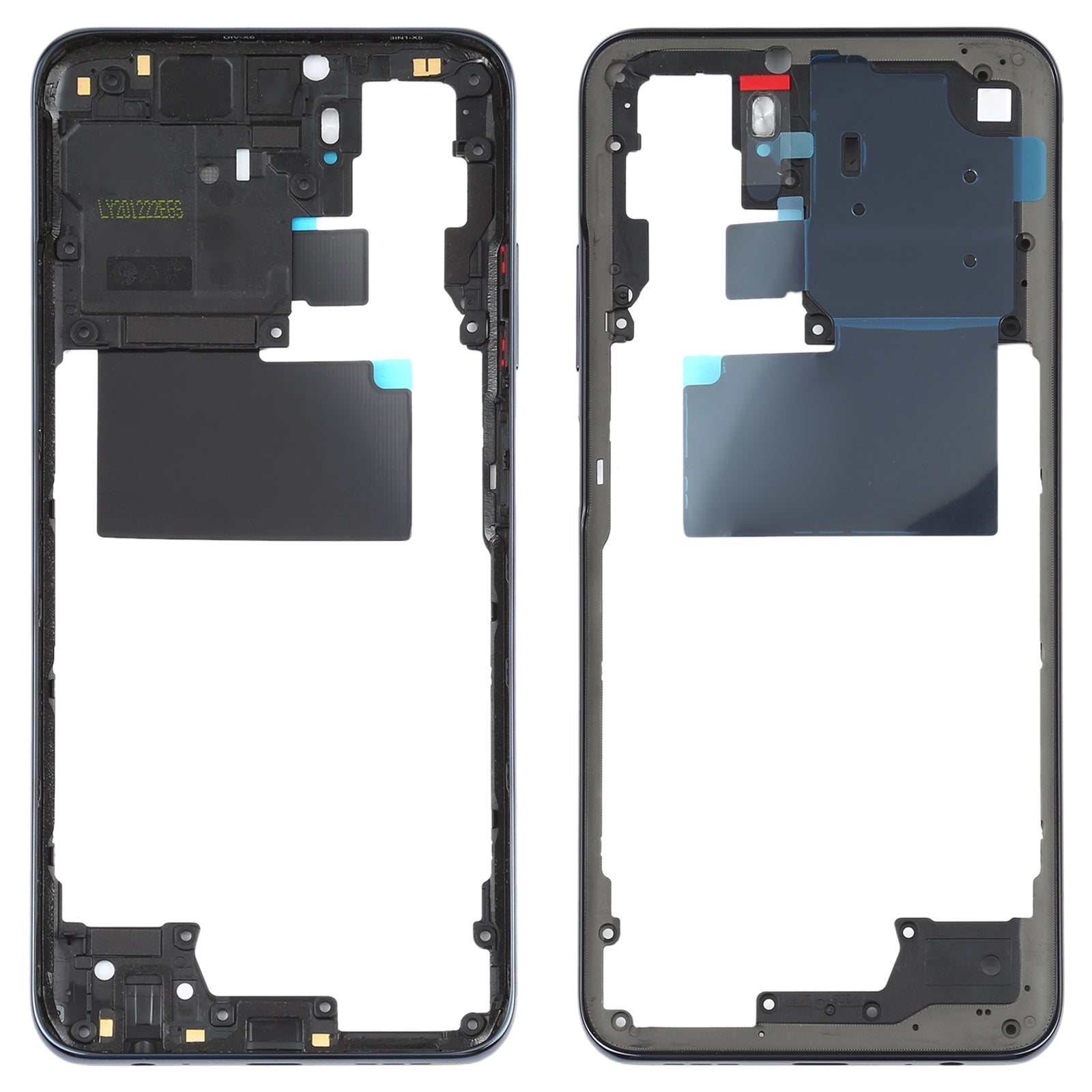 Middle Frame Bezel Plate for Xiaomi Redmi Note 10 M2101K7AI M2101K7AG(Black)