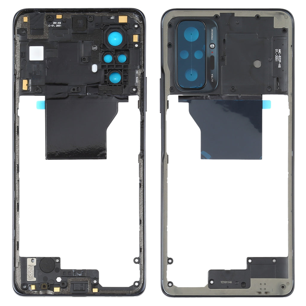 Original Middle Frame Bezel Plate for Xiaomi Redmi Note 10 Pro Max / Redmi Note 10 Pro / Redmi Note 10 Pro (India)  M2101K6P M2101K6G M2101K6I(Black)