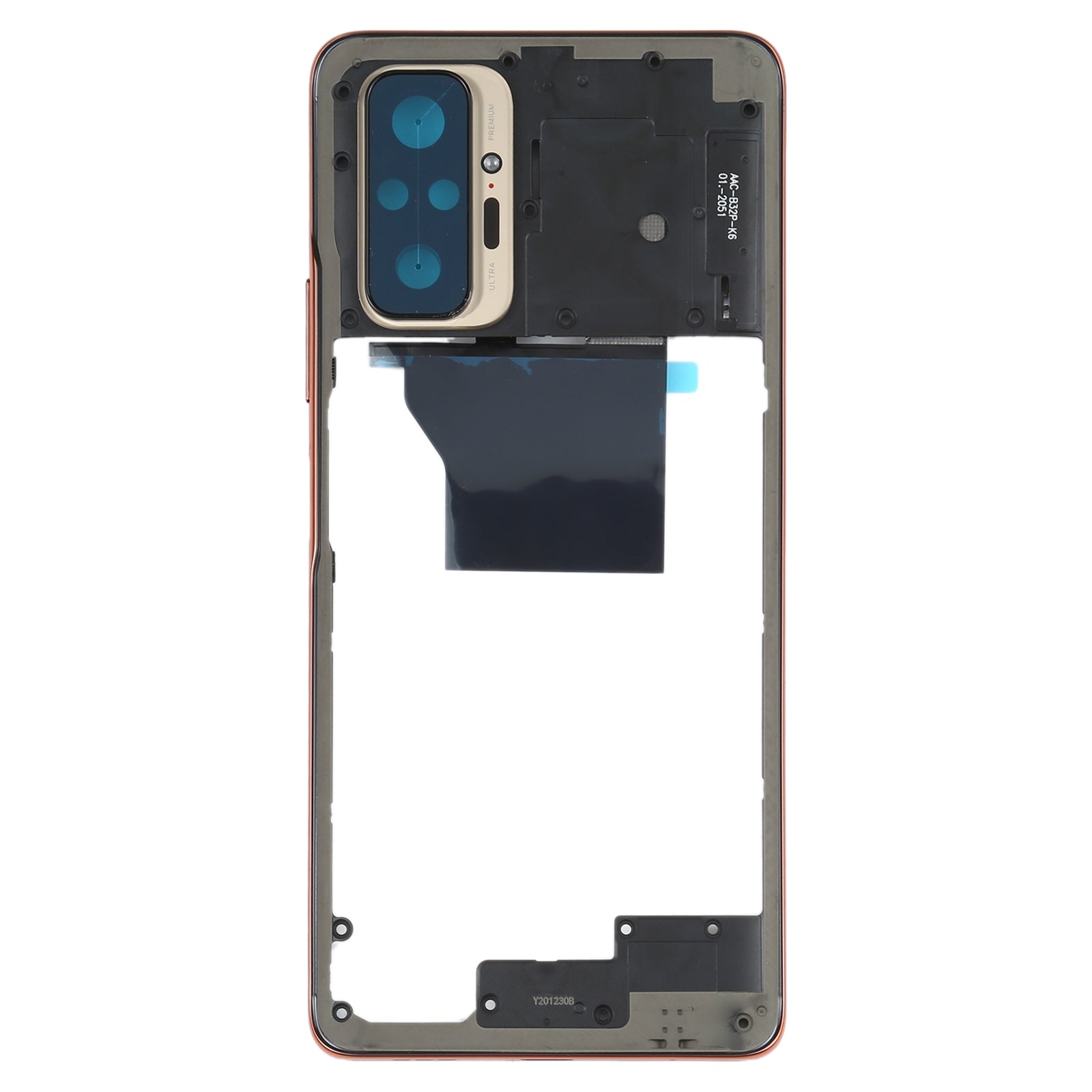 Original Middle Frame Bezel Plate for Xiaomi Redmi Note 10 Pro Max / Redmi Note 10 Pro / Redmi Note 10 Pro (India)  M2101K6P M2101K6G M2101K6I(Gold)