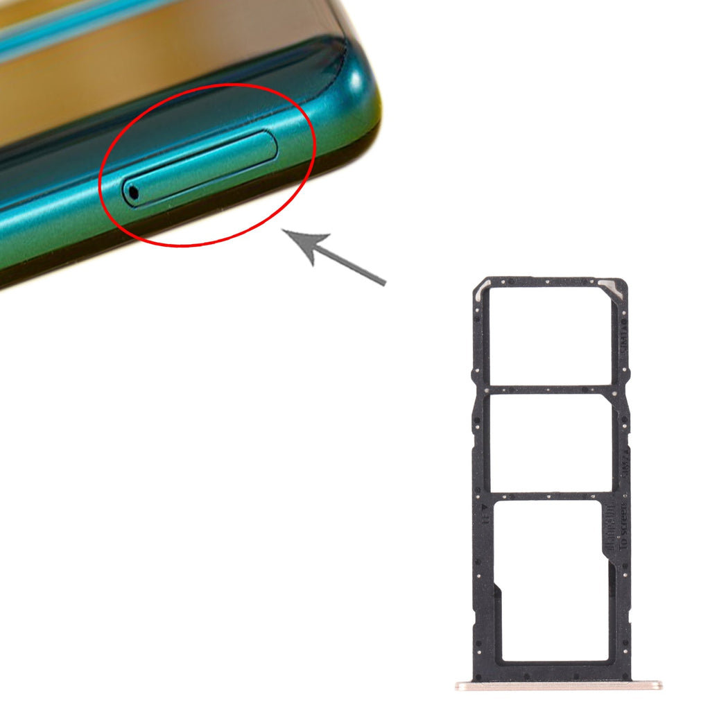 SIM Card Tray + SIM Card Tray + Micro SD Card Tray for Huawei P Smart 2021 (Gold)
