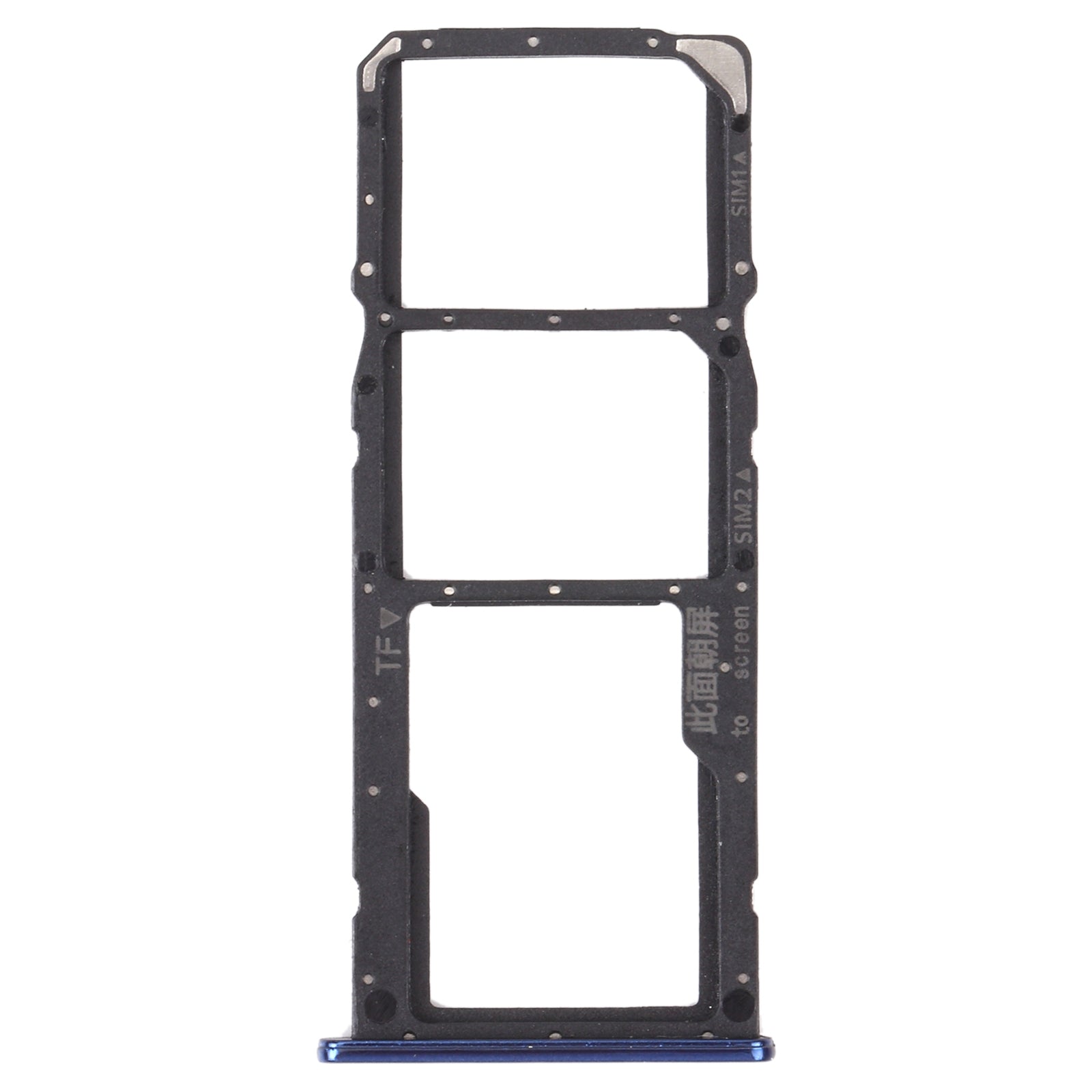 SIM Card Tray + SIM Card Tray + Micro SD Card Tray for Huawei Y5p (Blue)