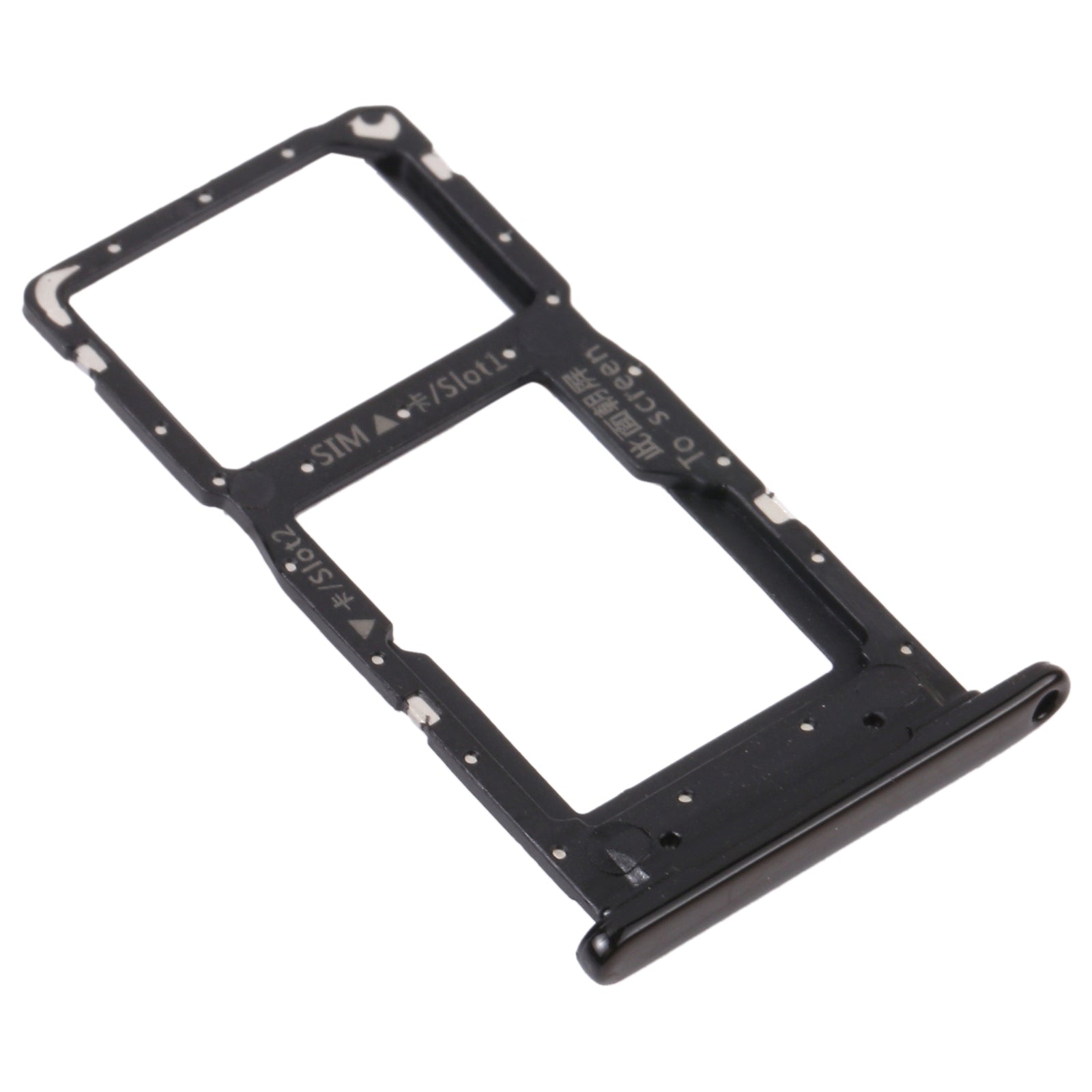 SIM Card Tray + SIM Card Tray / Micro SD Card Tray for Honor 9S (Black)