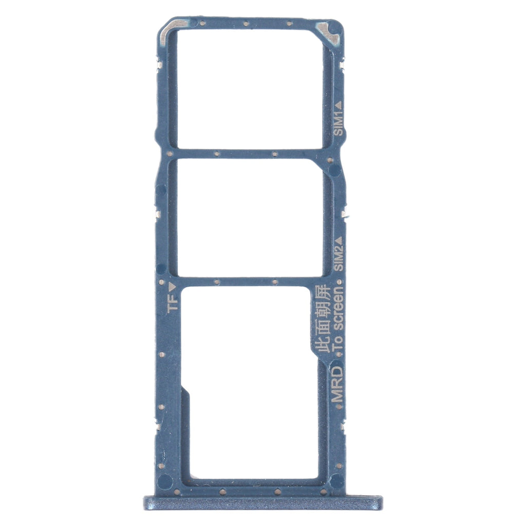 SIM Card Tray + SIM Card Tray + Micro SD Card Tray for Huawei Enjoy 9e (Blue)