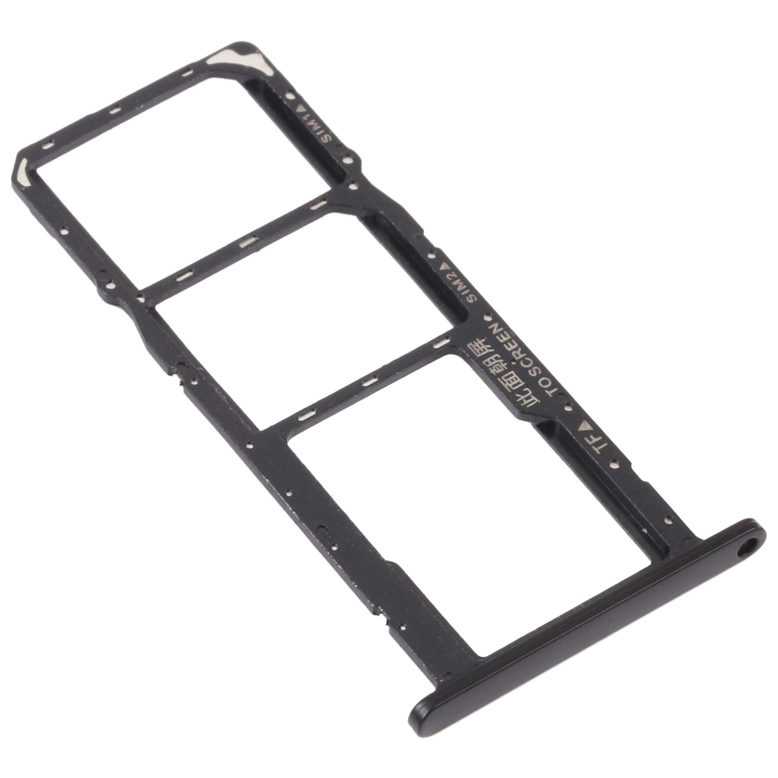 SIM Card Tray + SIM Card Tray + Micro SD Card Tray for Honor 8S (Black)