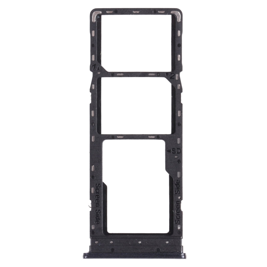 For infinix Hot 9 Play X680 C680B X680C SIM Card Tray + SIM Card Tray + Micro SD Card Tray (Black)