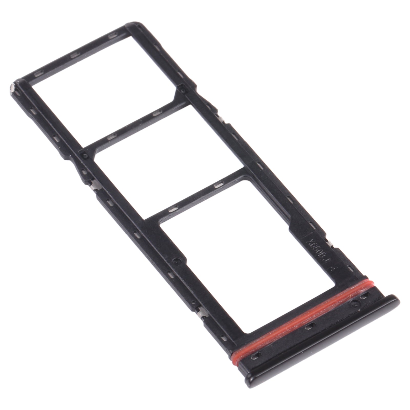 For infinix Hot 8 Lite X650 SIM Card Tray + SIM Card Tray + Micro SD Card Tray (Black)